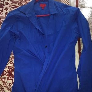 Alfani slim fit, stretch royal blue dress shirt